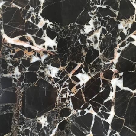 Black Ice Flowers Marble Tiles