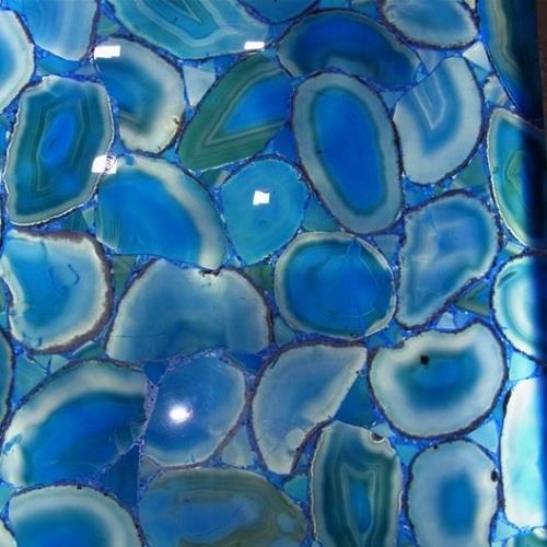 Blue Agate Semiprecious Stone