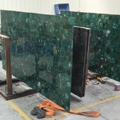 Luxury Green Agate Slab Semiprecious Stone