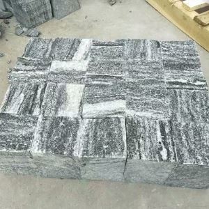 G302 Granite Snow Veins Cube Stones