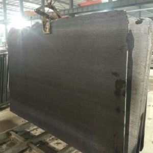 Pure Black Limestone Polished Slab