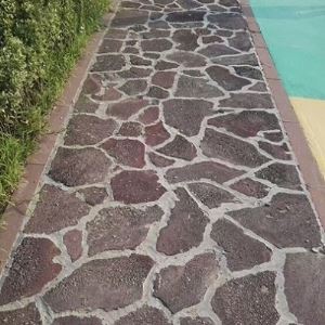 Red Lava Stone Irregular Flag Stone