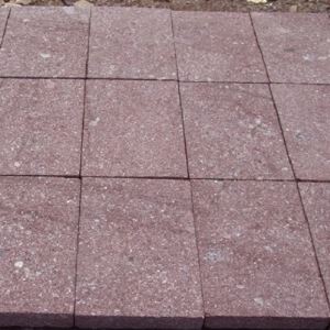 Red Porphyry Cube Stone