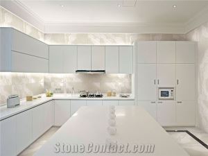 White Nanoglass Kitchen Countertops